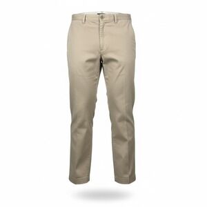 Polo Ralph Lauren Philip Pant Chino Khaki Cotton Men Size 35x32 Flat Front